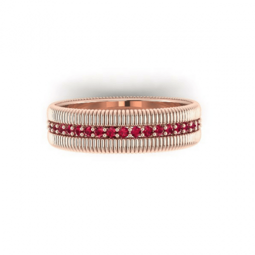 ruby eternity ring rose gold